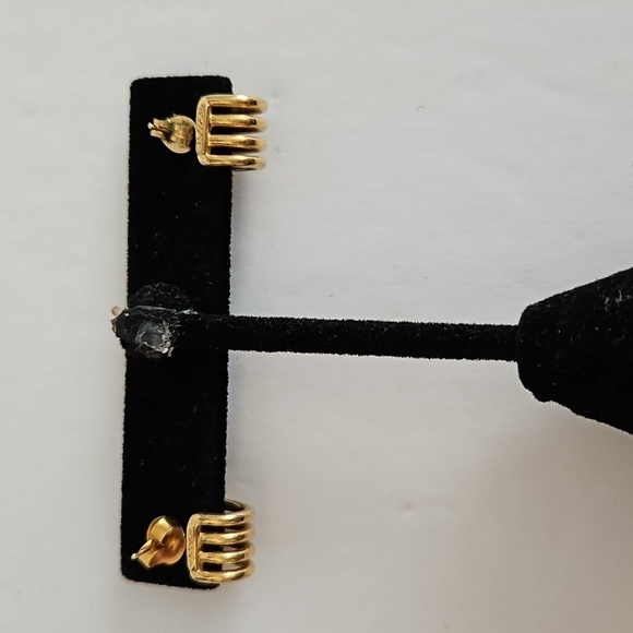 MONET Goldtone Small Pierced Earrings - Picture 4 of 5